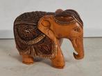 Handgesneden, Indisch houtsnijwerk van een olifant, Antiek en Kunst, Ophalen of Verzenden