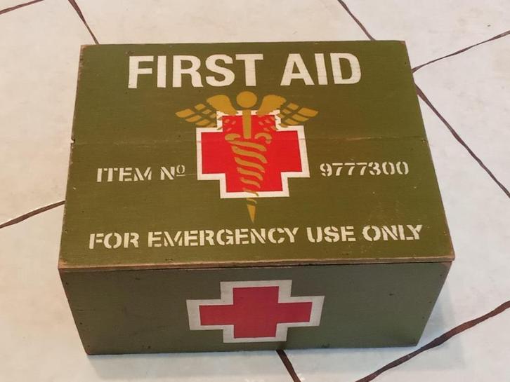 Caisse médic US WW2 : For emergency use only, Verzamelen, Militaria | Tweede Wereldoorlog, Ophalen of Verzenden