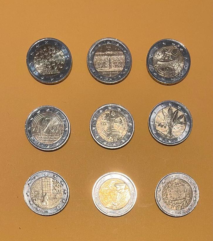 Set van 9 speciale 2€ munten, Postzegels en Munten, Munten | Europa | Euromunten, Setje, 2 euro, Overige landen, Verzenden