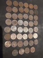 50 cent mijnwerker 46 stuks  Belgie van 1954 tot1977 verhuis, Ophalen, Brons, Losse munt