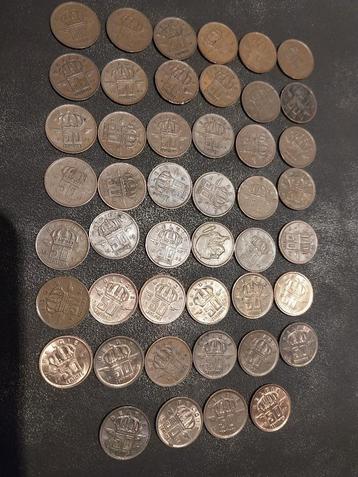 50 cent mijnwerker 46 stuks  Belgie van 1954 tot1977 verhuis beschikbaar voor biedingen