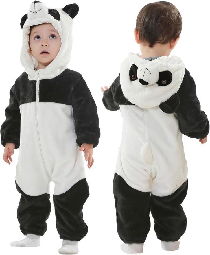 Panda Jumpsuit Onesie Dierenpak, 116, Kinderen en Baby's, Kinderkleding | Maat 116, Zo goed als nieuw, Ophalen of Verzenden