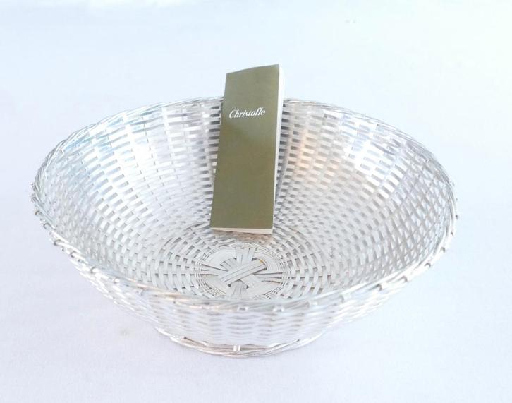 Christofle Gevlochten broodmand - Verzilverd - 2000's, Antiquités & Art, Antiquités | Argent & Or, Argent, Envoi