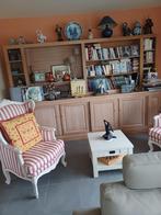 eikenhouten bibliotheekkast 3,50 x 2,20m, Ophalen, Eikenhout, Met deur(en)