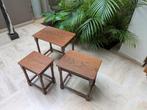 Bijzettafeltjes, Huis en Inrichting, Tafels | Bijzettafels, Ophalen, Zo goed als nieuw, Hout