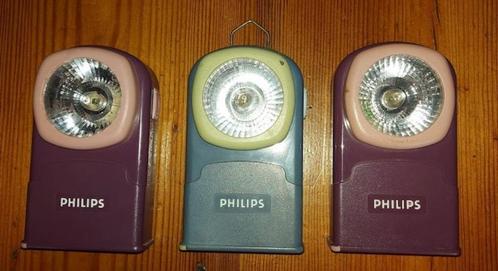 Retro Philips zaklamp, Caravanes & Camping, Lampes de poche, Comme neuf, Batterie, Enlèvement
