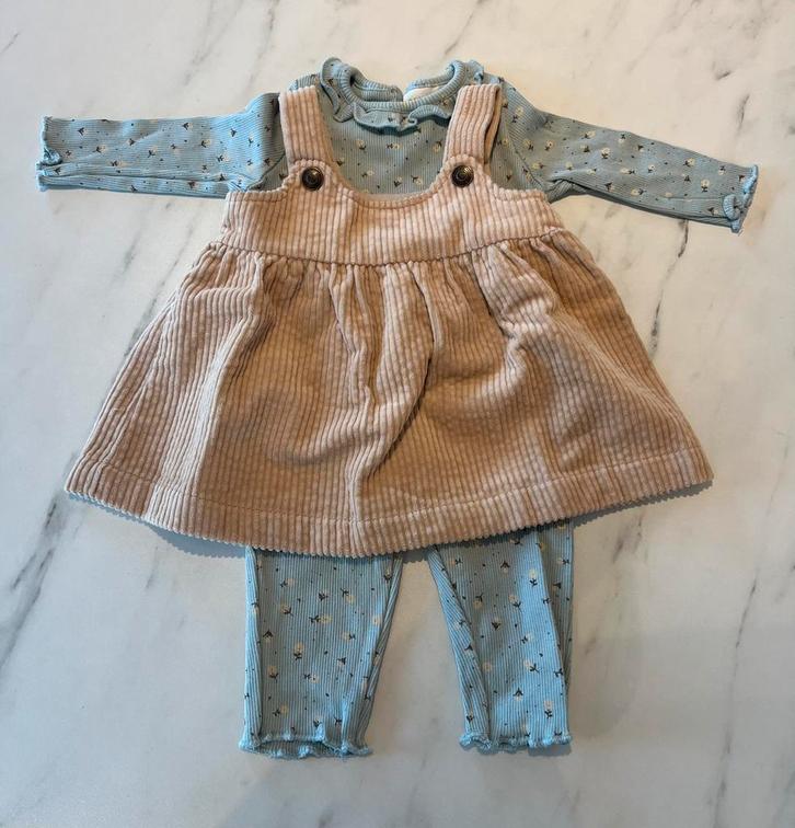 Setje maat 56, Kinderen en Baby's, Babykleding | Maat 56, Zo goed als nieuw, Meisje, Setje, Ophalen