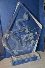 Dragon transformé en verre plat décoratif, Comme neuf, Autres types, Autres, Enlèvement ou Envoi
