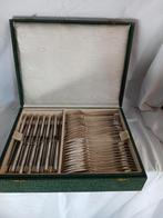 12 delige oude bestekkoffer, Antiek en Kunst, Ophalen of Verzenden