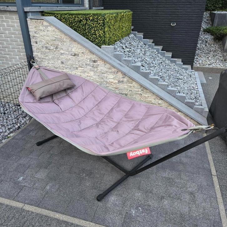 Hangmat FatBoy, Tuin en Terras, Hangmatten, Zo goed als nieuw, Met standaard, Opvouwbaar, Buiten, Ophalen