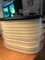 lot Tupperware empilables pr charcuterie/fromage 5 plateaux, Gebruikt, Wit