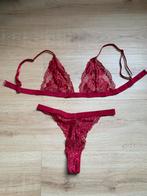 Rood kanten lingerie setje beha en string, Kleding | Dames, Setje, Verzenden, Rood