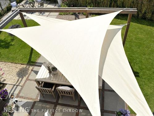 Schaduwdoek Nesling Coolfit Driehoek 90 graden, Tuin en Terras, Schaduwdoeken, Nieuw, Verzenden