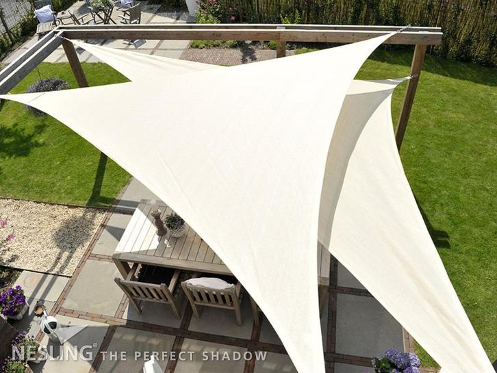 Schaduwdoek Nesling Coolfit Driehoek 90 graden, Tuin en Terras, Schaduwdoeken, Nieuw, Verzenden