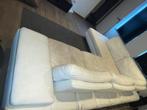 Witte leren zetel, Ophalen, 250 tot 300 cm, Gebruikt, Hoekbank