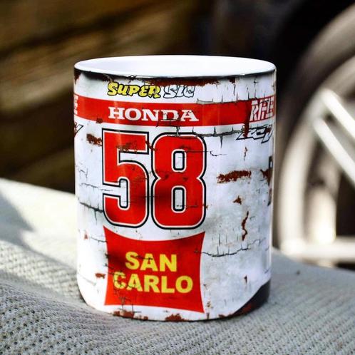 Marco Simoncelli Honda mok Vintage olie Moto GP, Collections, Marques automobiles, Motos & Formules 1, Neuf, Motos, Enlèvement ou Envoi