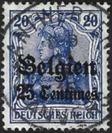 1 Postzegel Duitse Rijk Bezetting van België Landespost 1915 beschikbaar voor biedingen