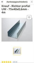 Knauf - Richter profiel UW - 75x40x0,6mm - 4m, Ophalen, Nieuw