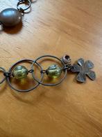 Vintage halsketting en armband met Indische glasparels, Handtassen en Accessoires, Kettingen, Ophalen, Overige materialen, Groen