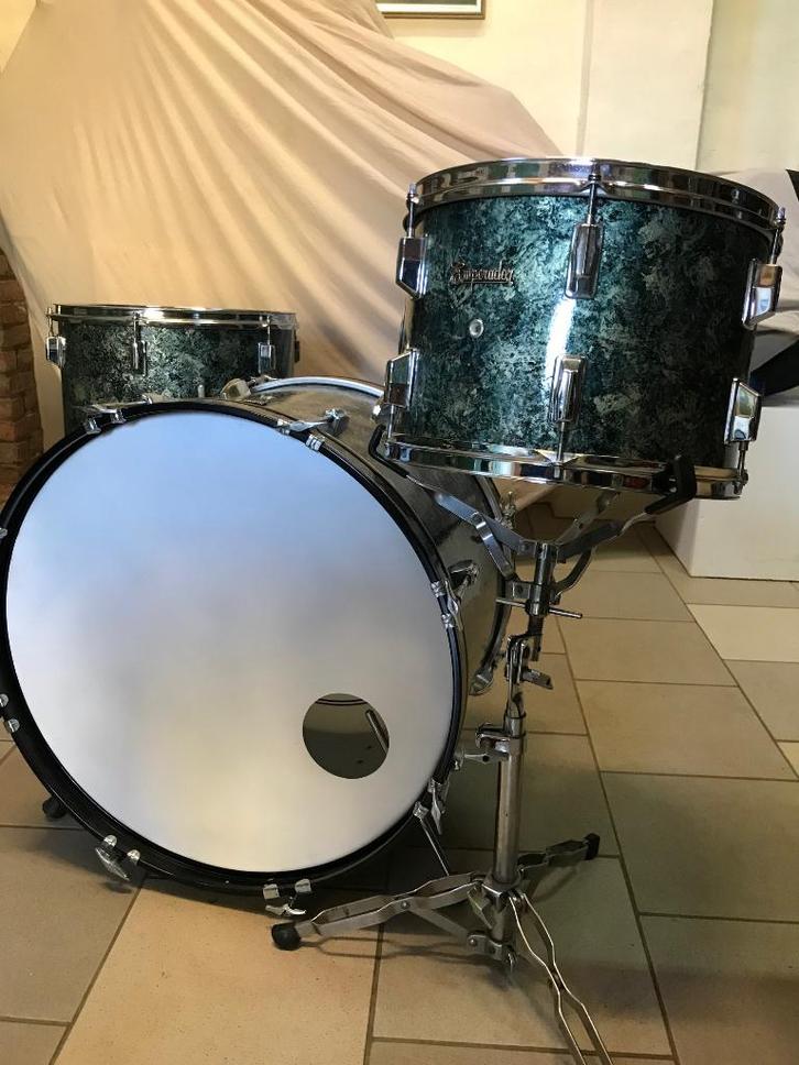 Vintage drumstel 'EMPERADOR', Muziek en Instrumenten, Drumstellen en Slagwerk, Pearl, Ophalen