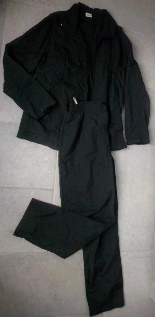 Zwarte regenjas + broek, set maat: 44, Motoren, Kleding | Motorkleding, Overall, Dames, Nieuw zonder kaartje, Ophalen of Verzenden