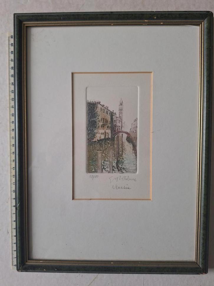 Mooie kleurets van Venetië door Bertolucci, Antiek en Kunst, Kunst | Etsen en Gravures, Ophalen of Verzenden