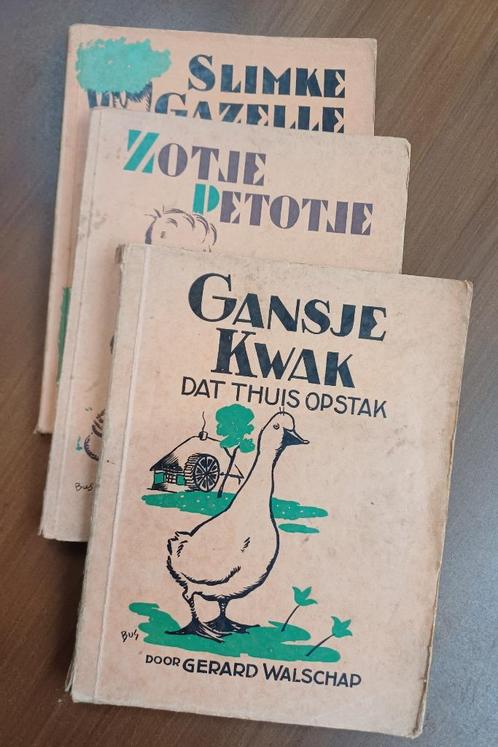 Lot 3 vintage 1940s kinderboeken van Gerard Walschap 1e dr., Livres, Livres pour enfants | Jeunesse | Moins de 10 ans, Utilisé