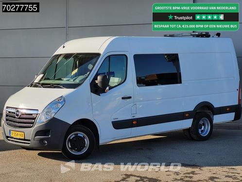Opel Movano 145PK Dubbel Cabine Euro6 3,5t Trekhaak Navi Air, Auto's, Bestelwagens en Lichte vracht, Te koop, Achteruitrijcamera