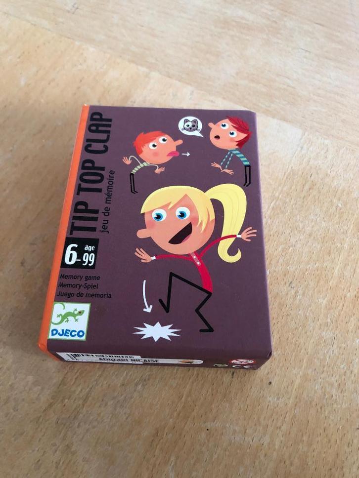 Djeco „Tip Top Clap” geheugenspel (+ 6 jaar), Hobby en Vrije tijd, Gezelschapsspellen | Kaartspellen, Zo goed als nieuw, Een of twee spelers