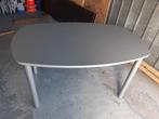 Grijze keukentafel / tafel / bijzettafel 90 x 140cm, Huis en Inrichting, Tafels | Eettafels, Ophalen, Gebruikt