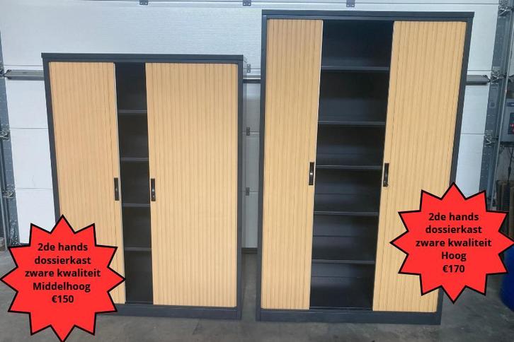 (90) Metalen zwarte rolluikkasten 120 breed 170 hoog, Maison & Meubles, Armoires | Armoires à porte coulissante & Armoires à archives