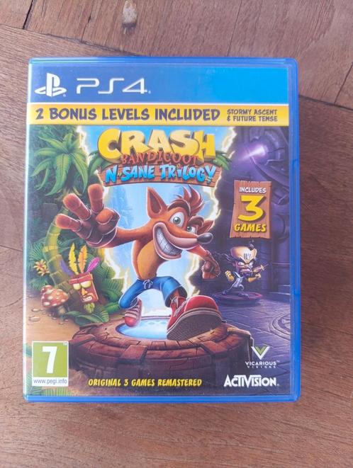 Crash Bandicoot N. Sane Trilogy, PS4, Games en Spelcomputers, Games | Sony PlayStation 4, Zo goed als nieuw, Platform, Vanaf 12 jaar