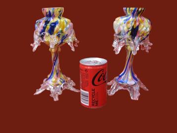 Franz Welz Spatter Glazen Vazen.       beschikbaar voor biedingen