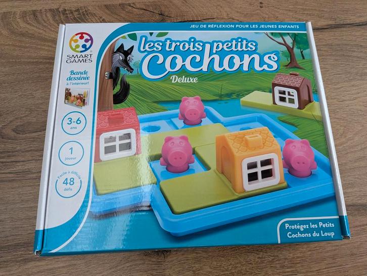 Jeu de société "Les trois petits cochons" de Smart Games, Hobby en Vrije tijd, Gezelschapsspellen | Bordspellen, Nieuw, Ophalen
