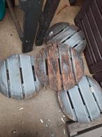 4 houten ronde palletjes / decorstukken, Enlèvement, Utilisé