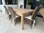 Eiken eettafel verlengbaar zeer goede kwaliteit, Huis en Inrichting, Tafels | Eettafels, Ophalen, Gebruikt, 200 cm of meer, 50 tot 100 cm