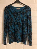 Petrolkleurige met zwarte cardigan, Comme ça, maat 40, Kleding | Dames, Maat 38/40 (M), Overige kleuren, Zo goed als nieuw, Comme ça
