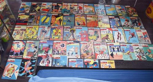 Lot 51 tijdschriften tintin Kuifje 1950 stripboeken, Boeken, Stripverhalen, Gelezen, Ophalen of Verzenden