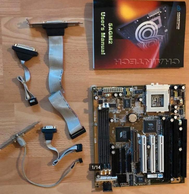 Moederbord3 Chaintech 5AGM2 (socket7) (Baby AT), Computers en Software, Moederborden, Zo goed als nieuw, Overige typen, Overige soorten