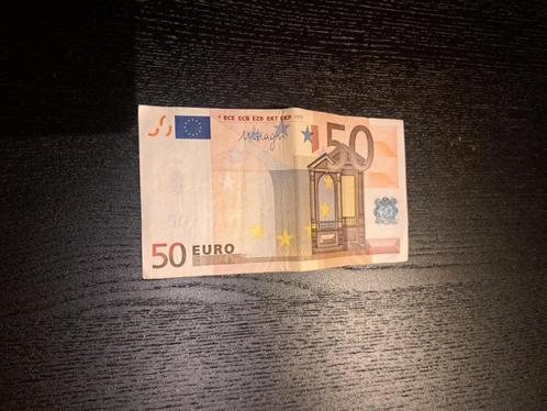 2002 Espagne 50 euros ancien type Draghi code imprimé M052, Timbres & Monnaies, Billets de banque | Europe | Euros, Billets en vrac