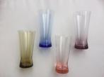 4 vintage drinkglazen rookglas - jaren '70, Huis en Inrichting, Glas, Glas of Glazen, Effen, Zo goed als nieuw