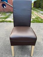 6 bruine stoelen, Huis en Inrichting, Stoelen, Ophalen, Zo goed als nieuw, Leer