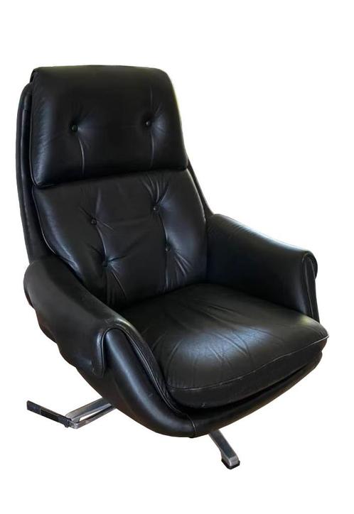 Fantastische vintage leren design Thams egg chair fauteuil, Huis en Inrichting, Woonaccessoires | Overige, Gebruikt, Ophalen of Verzenden