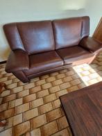 lederen salon 3 en 2-zit (200 cm en 170 cm), Huis en Inrichting, Zetels | Complete zithoeken, Ophalen, Gebruikt