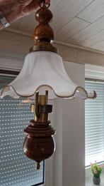 Te koop hanglamp met mooie glazen kap, Antiek en Kunst, Antiek | Verlichting, Ophalen
