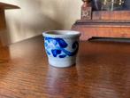 Kleine pot/kandelaar van steengoed, klein glas, Antiek en Kunst, Ophalen of Verzenden