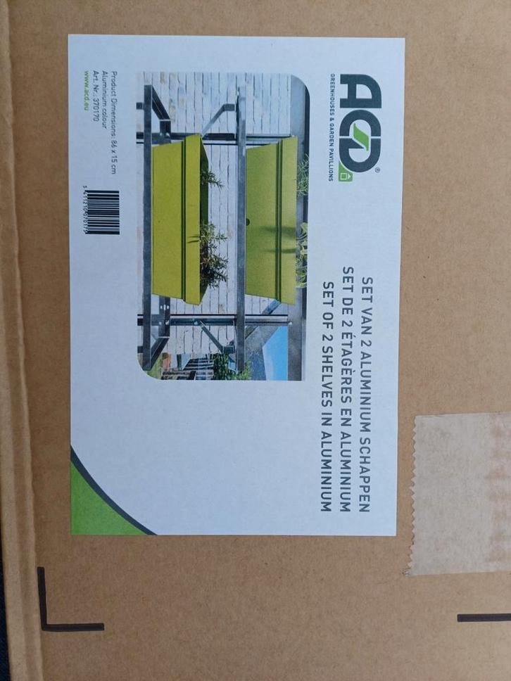 2 ACD-schappen aluminium: 86x15, Tuin en Terras, Kassen, Aluminium, Ophalen of Verzenden