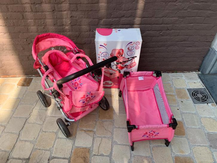 Poupées - Ensemble de voyage - Buggy + Lit - Dreamland, Enfants & Bébés, Jouets | Poupées, Utilisé, Autres types, Enlèvement ou Envoi