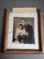 WW2 Duitse gefreiter Luftwaffe trouwfoto., Ophalen of Verzenden