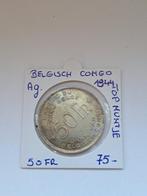 Belgisch congo 50 fr 1944 topmuntje !!!AG, Ophalen of Verzenden